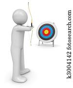 Archer aiming target Archer aiming target