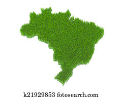 brasil nation map with grass brasil nation map with grass