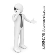 Calling man with tie Calling man with tie