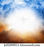 jesus christus, in, hemel