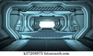 Sci-Fi corridor interior design Sci-Fi corridor interior design