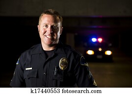 Smiling officer Smiling officer