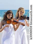 young violin players