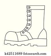 Army Boot Clip Art | Our Top 1000+ Army Boot Vectors | Fotosearch