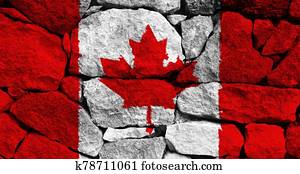 Canada flag with texture on background Canada flag with texture on background