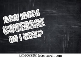 chalkboard, writing:, hoe, veel, dekking, doen, ik, behoefte