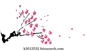 chinese painting of plum flower chinese painting of plum flower