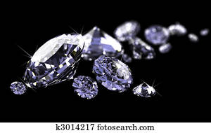 Diamonds on black surface Diamonds on black surface