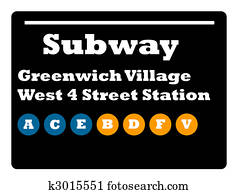 Greenwich Village subway sign Greenwich Village subway sign