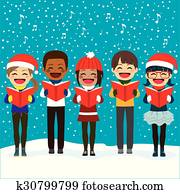 kindern, singen, lieder, an, weihnachten kindern, singen, lieder, an, weihnachten