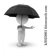 3d small people-umbrella 3d small people-umbrella