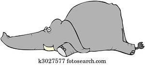 Baby Elephant Laying Down Baby Elephant Laying Down