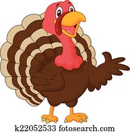 Cartoon turkey presenting Cartoon turkey presenting