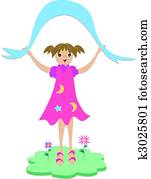 Girl with Banner