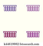 jogo, de, papel, adesivos, branco, fundo, guirlanda, velas jogo, de, papel, adesivos, branco, fundo, guirlanda, velas