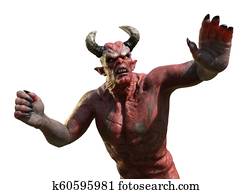 Angry Demon - Stay Away - on white Angry Demon - Stay Away - on white
