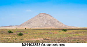 Arid landscape near buracona in Sal Island Cape Verde Cabo Verde