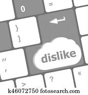 aversión, llave, en, teclado, para, anti, social, medios, conceptos