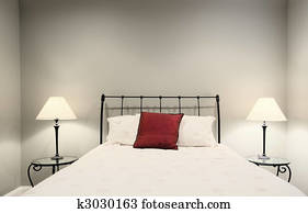 Bed and Lamps