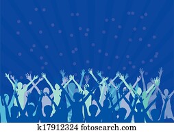 glad, folk, silhouettes