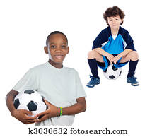 gyerekek, noha, focilabda