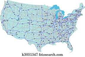 Interstate Map of the United States Interstate Map of the United States