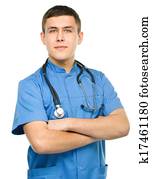 Portrait of a young surgeon