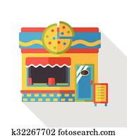 shop store pizza flat icon