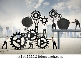 trabalho equipe, de, businesspeople