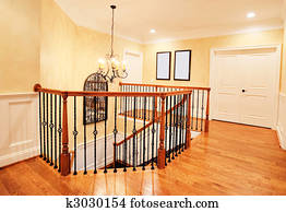 Upper Hallway and Staircase in Upscale Home