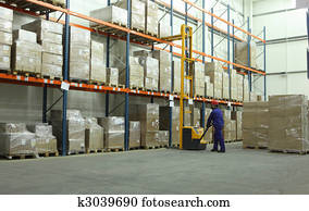 working in warehouse
