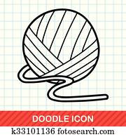 Yarn doodle Clipart | k32020364 | Fotosearch