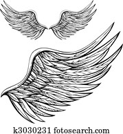 ציור היתולי, כנף של מלאך