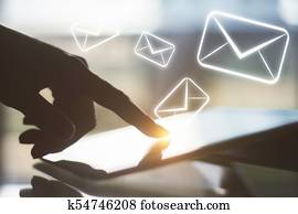 Email newsletter concept Email newsletter concept