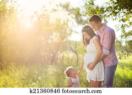 glad, gravid, familie