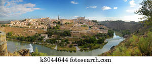 panoramic view of Toledo in Spain