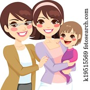 Young Three Generation Family Young Three Generation Family