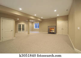 Basement in new construction home
