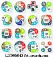 Business circle infographic, diagram 4 options Business circle infographic, diagram 4 options