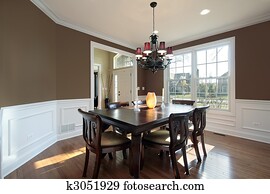 Dining room in luxury home Dining room in luxury home