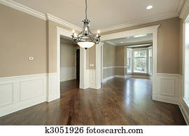 Dining room in new construction home Dining room in new construction home