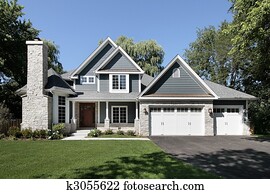 Front view of luxury home Front view of luxury home