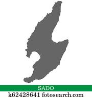 High quality map of island High quality map of island