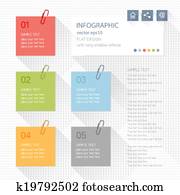 Infographic elements - post it note