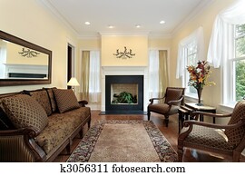 Living room with fireplace Living room with fireplace