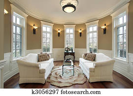 Living room with lighting scones