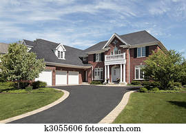 Luxury brick suburban home