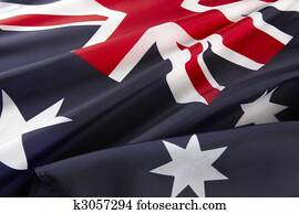 Macro shot of Australian flag