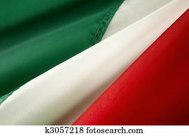 Macro shot of Italian flag