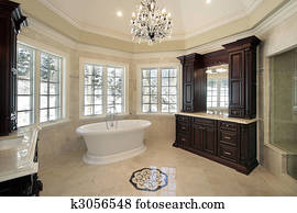 Master bath in new construction home